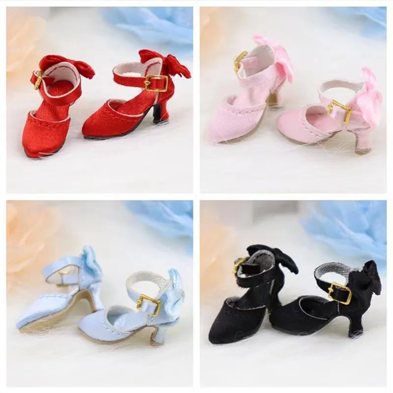 Blyth  little rag doll shoes handmade high heels sandals bjd 1/8 flat shoes accessories