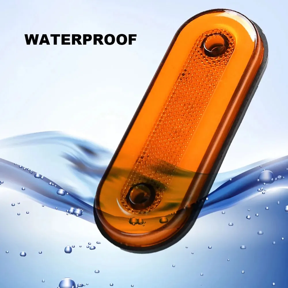 Luci di posizione laterali per rimorchio per camion da 10 pezzi, lampade di ingombro a LED 12V/24V con riflettore, compatibili con Van Scania DAF Isuzu