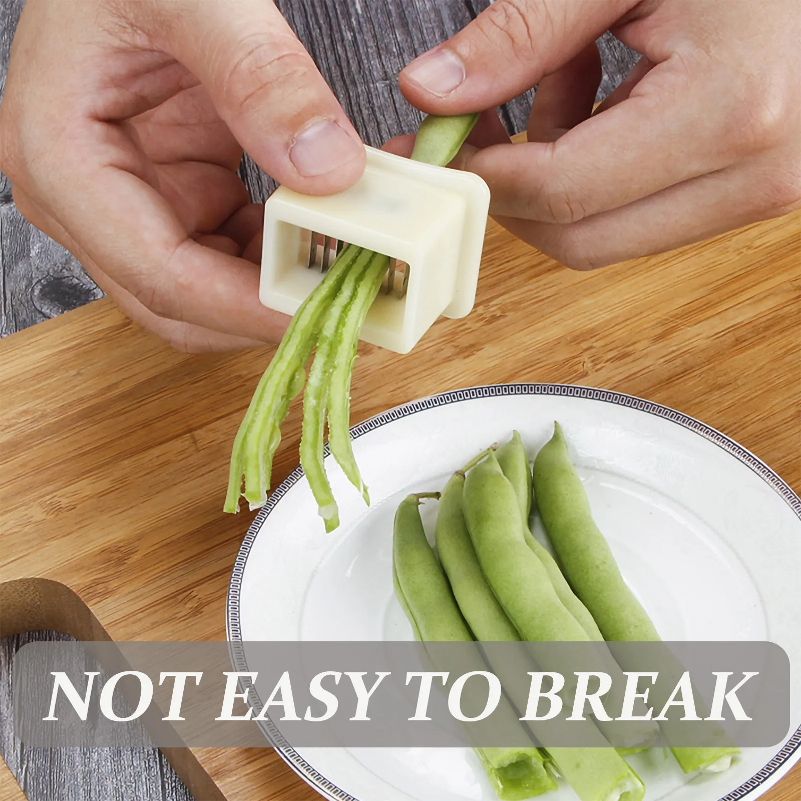 

3 Pcs Veggie Chopper Vegetable Slicing Tool Green Bean Slicer French Salad Cutting Spring Onion Food