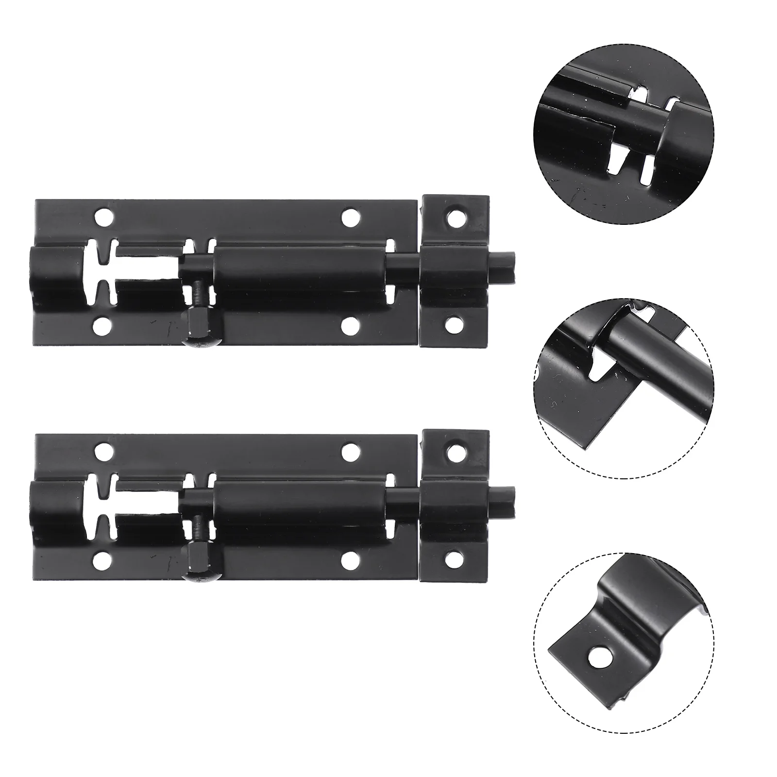 

Stainless Steel Sliding Bolt Latch for Doors Windows Double Security Lock Hole Easy Installation Square BoltLatch Anti Theft
