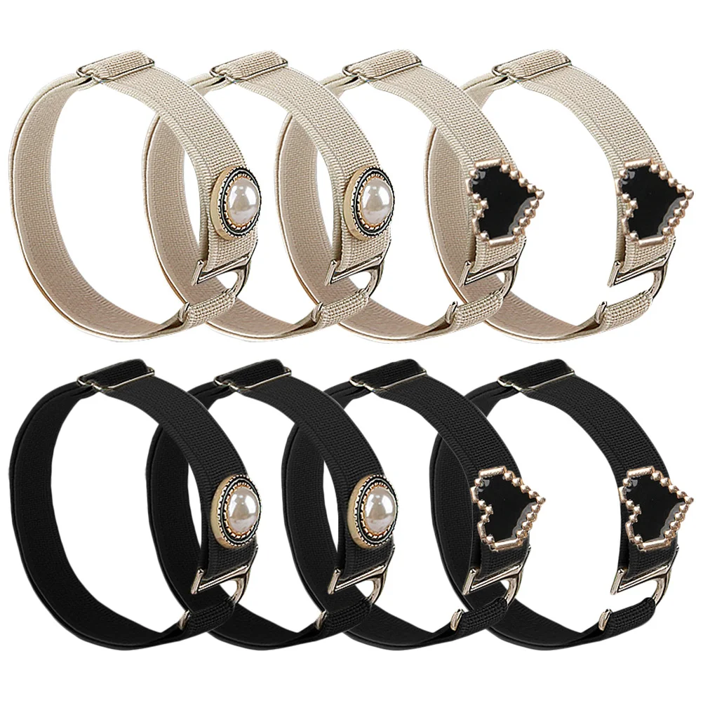 

4Pairs Detachable Shoe Straps for Heels Stylish Elastic Straps Women Comfortable All Weather Conditions Shoe Strap