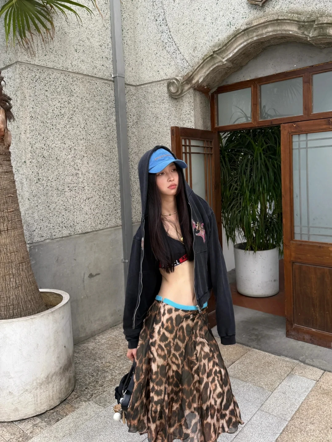 

Silk Chiffon Wave f Skirt Leopard Print Summer New American Retro Spicy Girl Midi Skirt High Waist A-Line Skirt Polyester ...