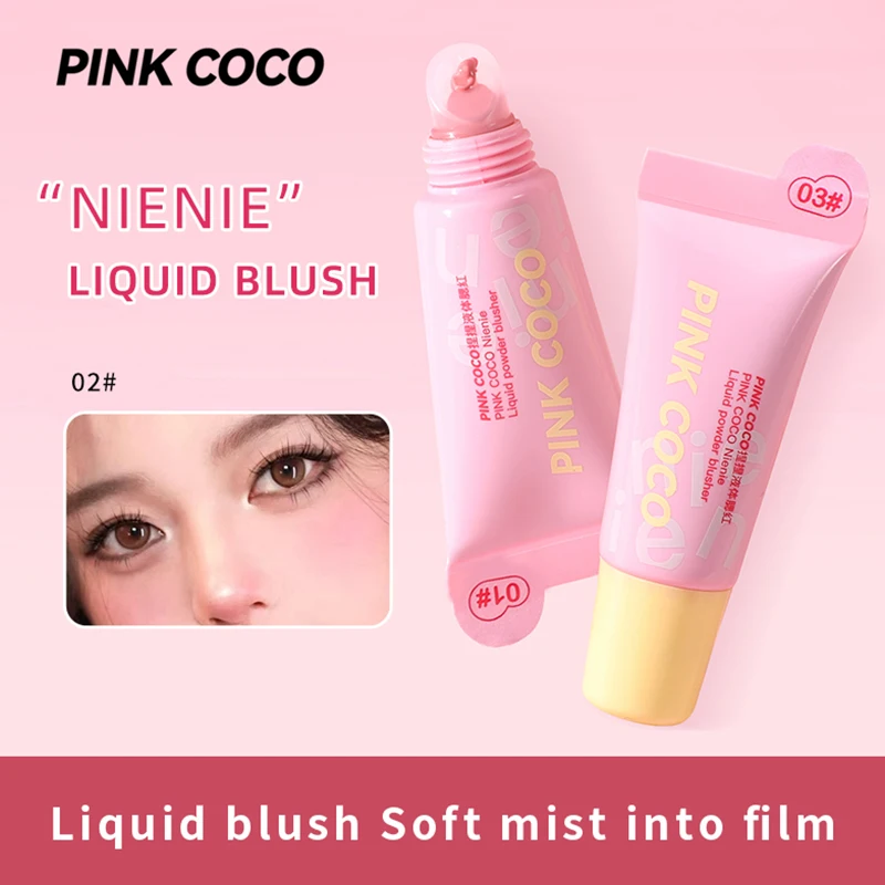 PINK COCO Squeeze Liquid Blush - jednokolorowy, do podwójnego stosowania do ust i policzków, łatwy w aplikacji i zapewniający długotrwały naturalny wygląd makijażu kosmetycznego