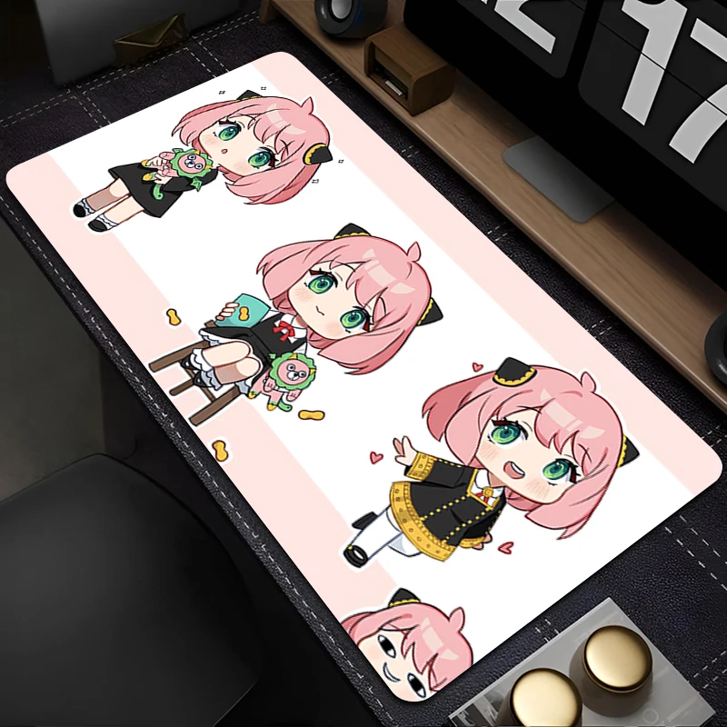 Muismat PC-accessoires Toetsenbordpad Bureaumat Anime S-spy X Family Muismat Natuurlijk rubber Antislip Gaming Uitgebreide pad