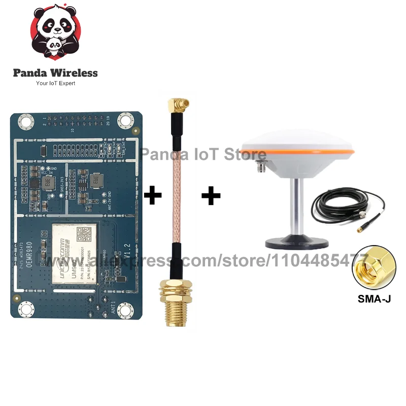 OEMR-980 bule um980 rtk gnss módulo gps bds glonass galileo para deformação de posicionamento de navegação de alta precisão com antenas