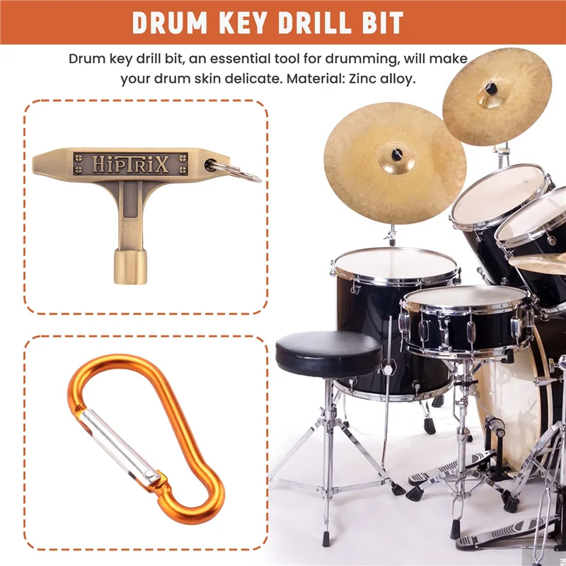 

-A65I Musical Instrument Accs Drum Set Skin Tuning Key Snap Hook Drum Kit Wrench Tool For Percussion Tuning Tool