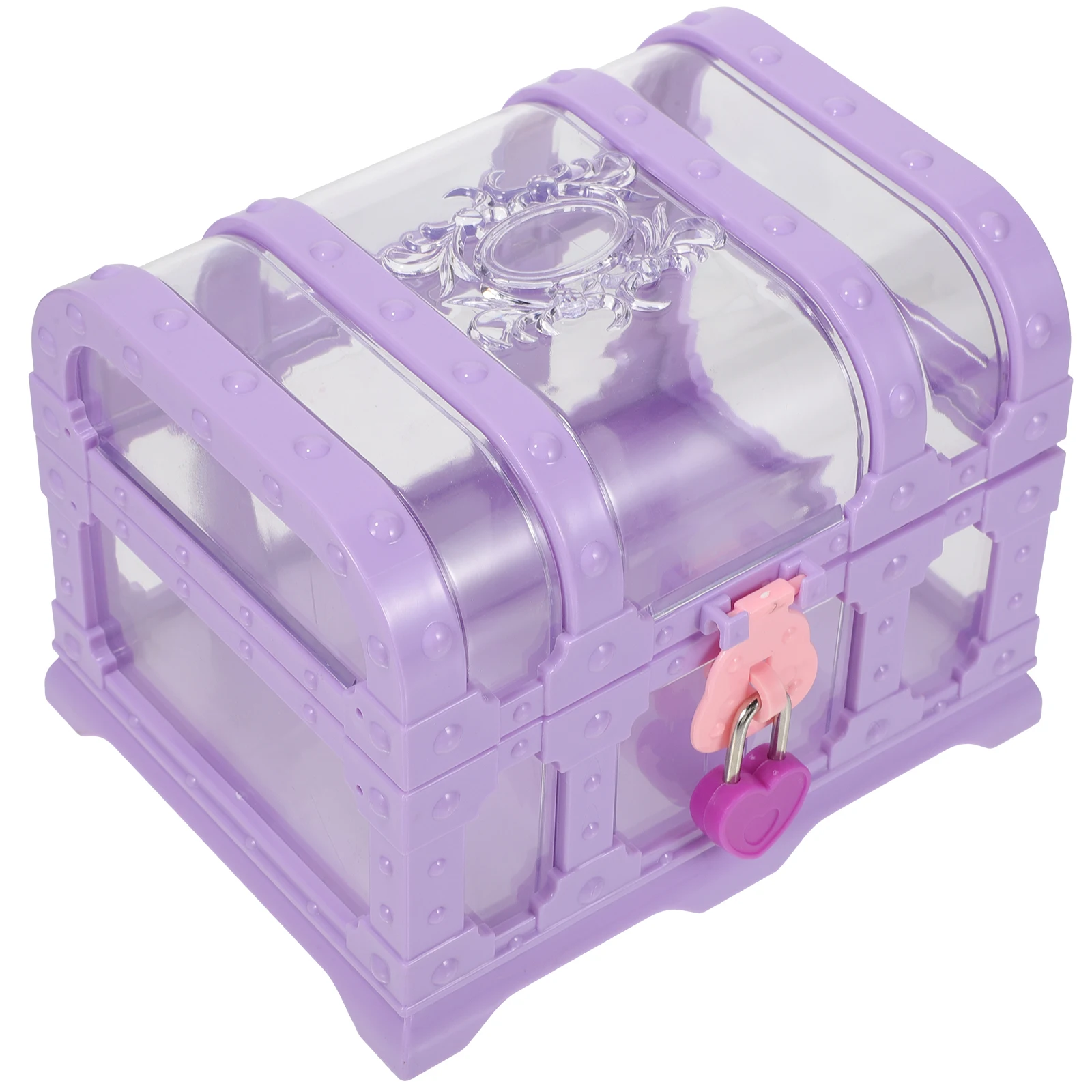 

with Locked Treasure Chest Storage Plastic Pirate Keepsake Boxes Prop