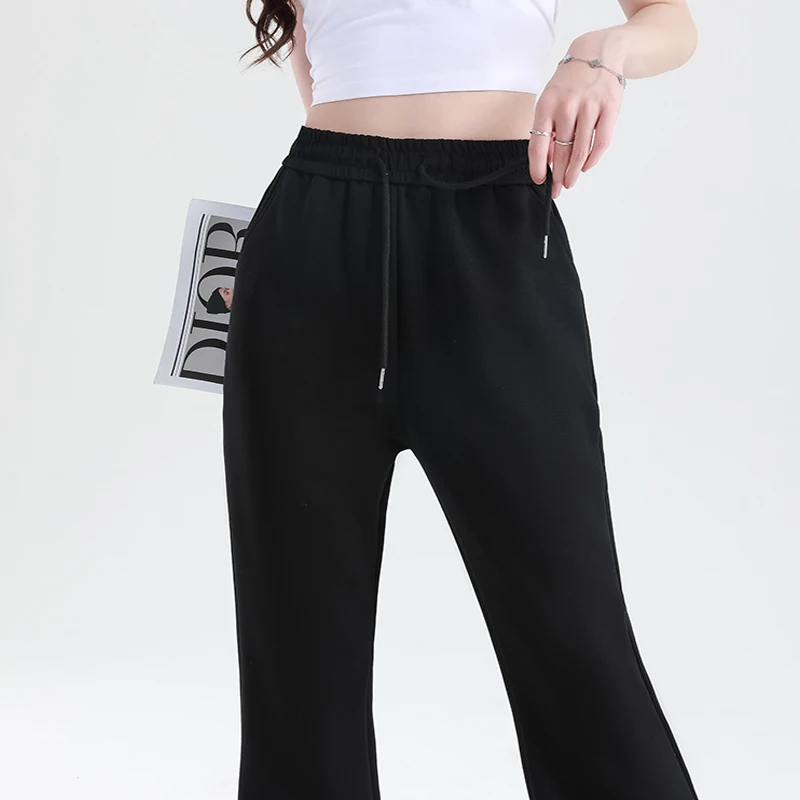 Flare Pants For Women’s Autumn Winter Sweatpants Cotton Bottom All-Math Fitness Casual Soild Color Joggers Pants Travel Basic