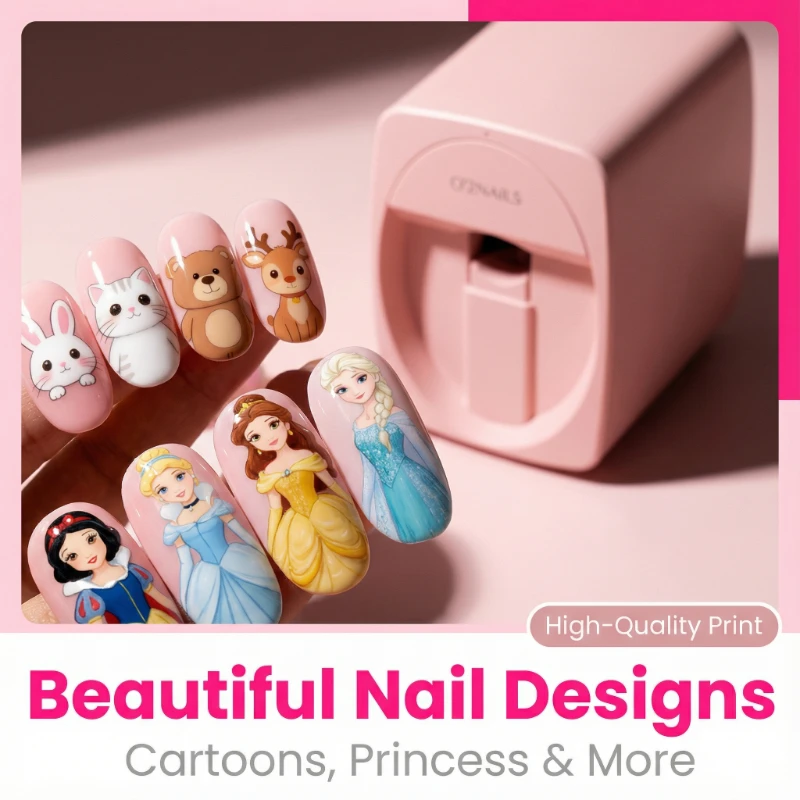 

Portable 3D Nail Art Printer Smart APP Control DIY Nail Painting Machine Multifunctional Manicure Tool for Home & Professional Nail Salon Ideal Gift for Girls