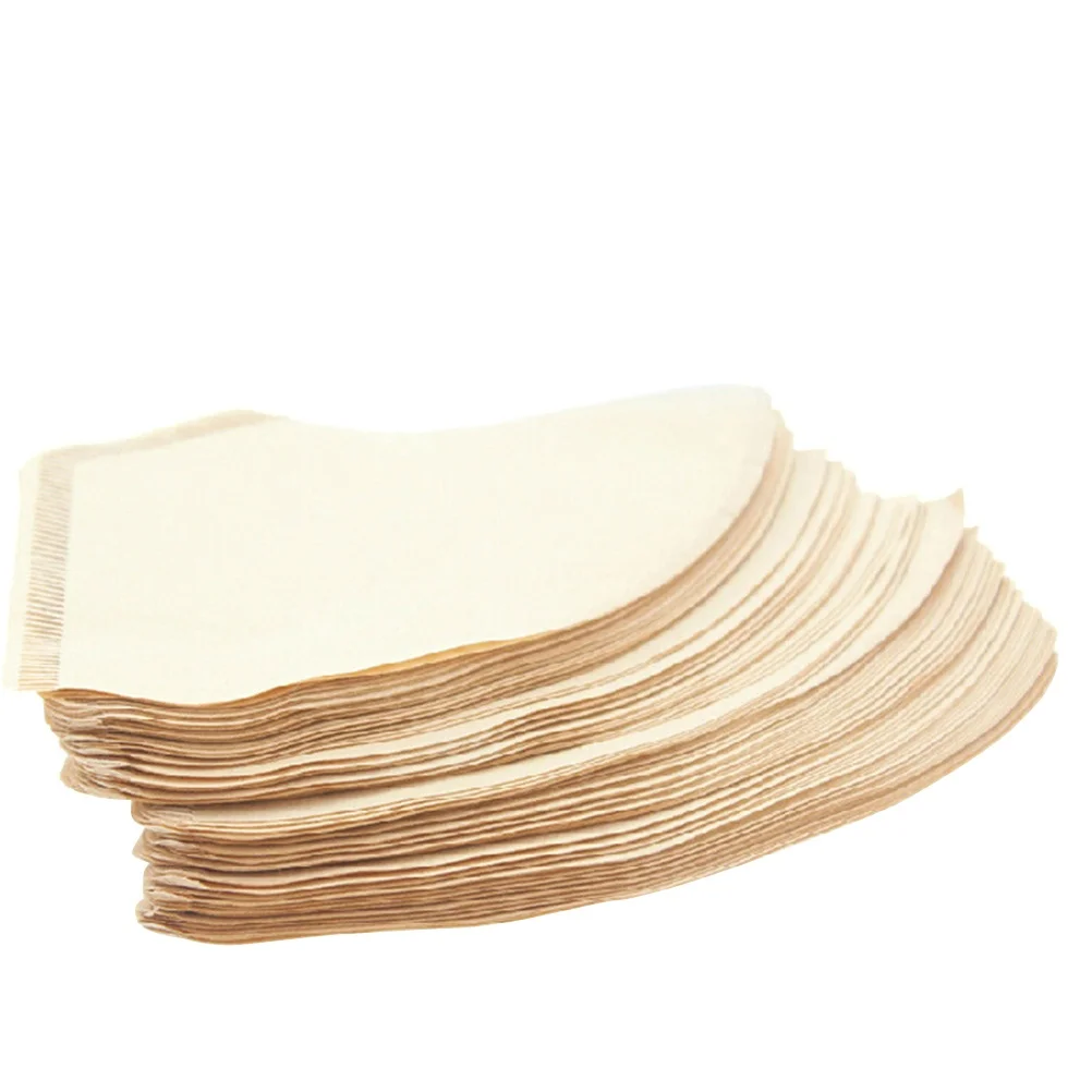 

100pcs Coffee Filter Papers Unbleached Tall Side American Style Heat Resistance 200C Basket Filters For Coffee Machine