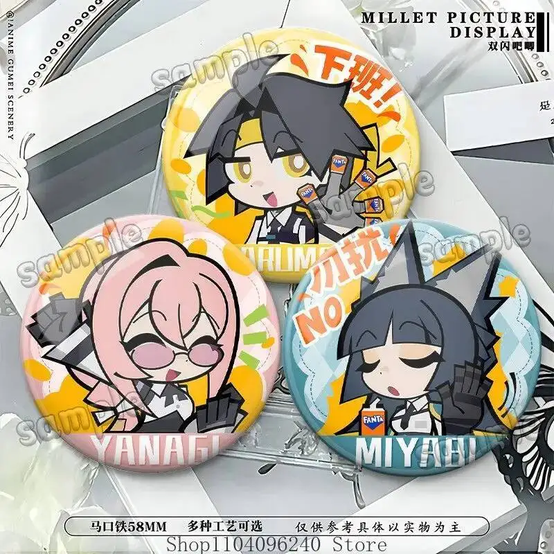 

Anime GAME Zenless Zone Zero Yūma Asaba Miyabi Hoshimi Ryū Jō Anime Cosplay Button Pin Cartoon Brooch Badge For Backpack Accesso