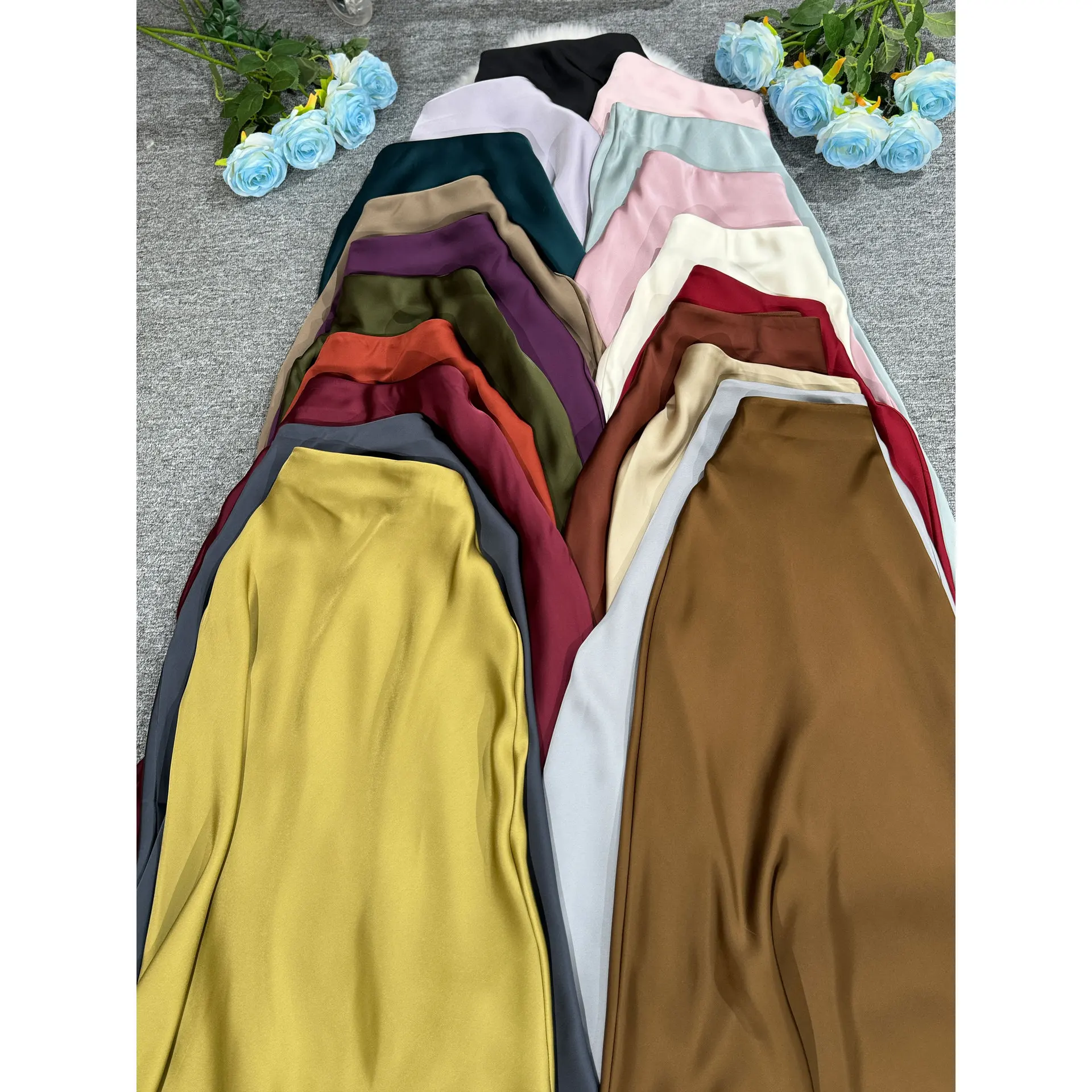 

Skirts Women Mid Length Skirt A Line High Waist Slim Fit Hip Wrap Elegant Splice Y2k Streetwear Work Solid Summer 2026