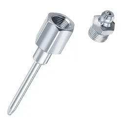 18 Inch Grease Needle - Ensures Precise Grease Application This Needle Air Nozzle Easily Reaches Deep Hole Locations Silver