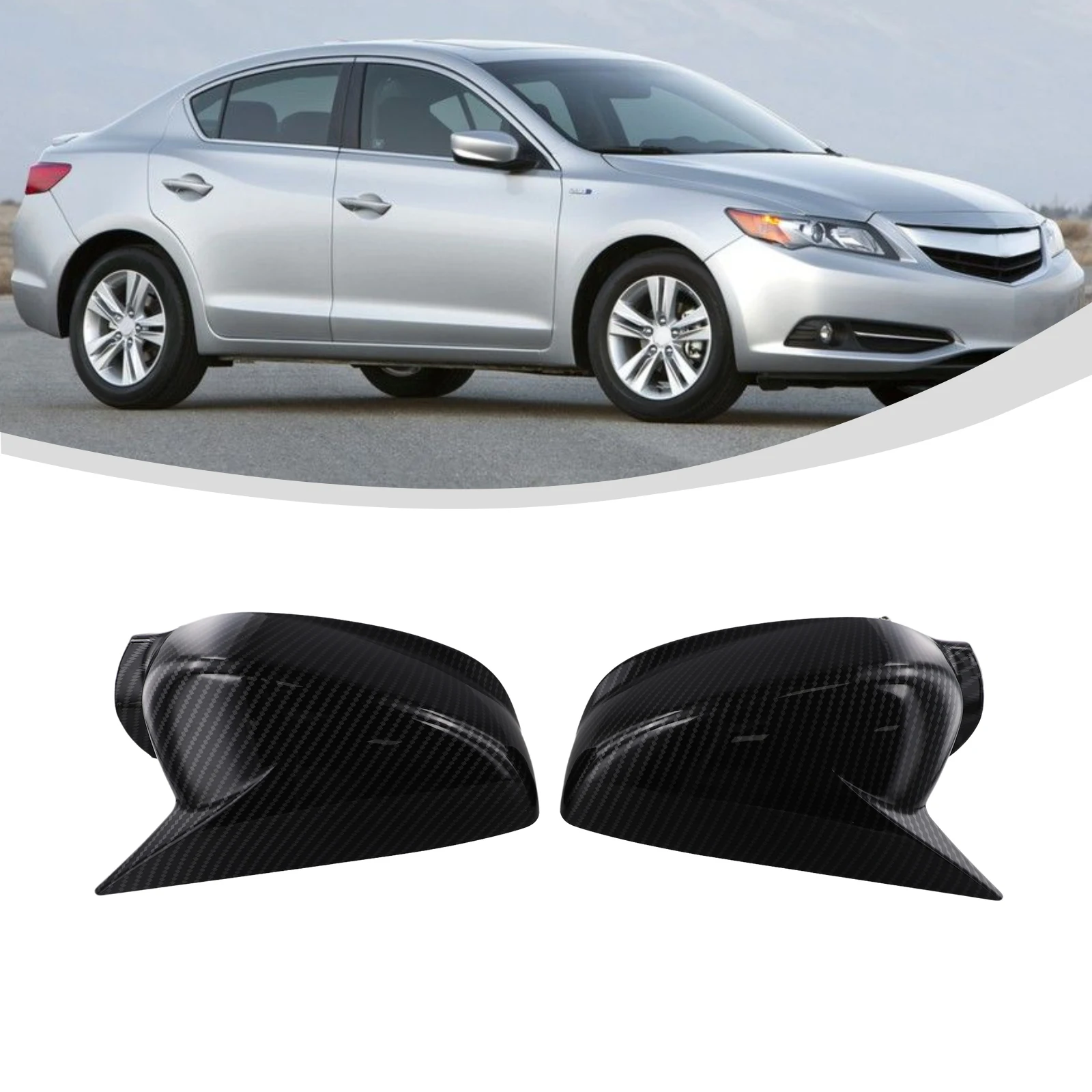 

Car Side Mirror Cover Exterior Rear View Mirror Cap Black Color High-quality Materials Car Exterior Modification