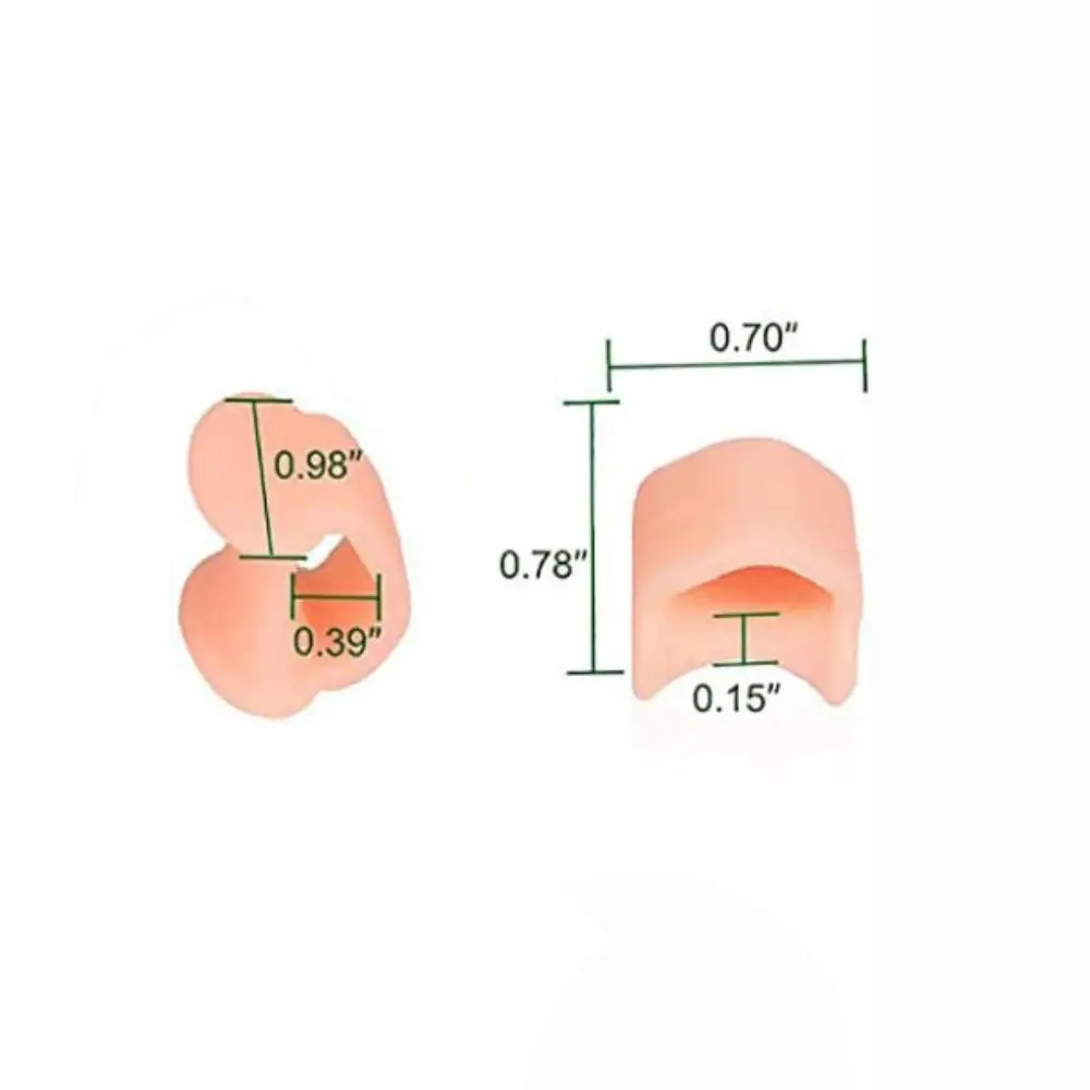 페디큐어 도구 꼬리 손가락 발가락 스플리터 스페이서, 무지 외반 실리콘 분리기 교정기, 정형 외과 발가락 분리기, 2 개 = 1 쌍