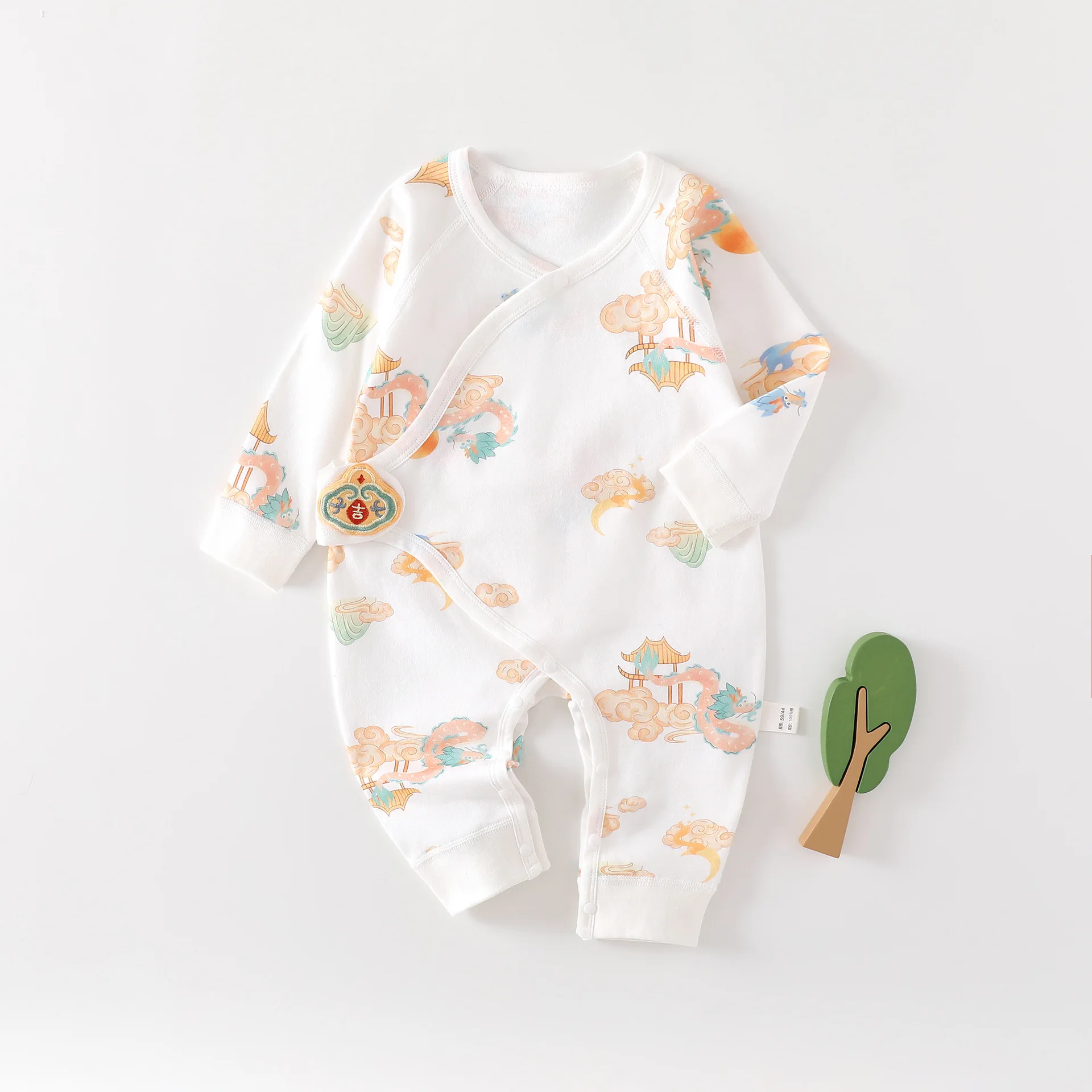 AYNIGIELL Spring Autumn Clothing New 0-6M Cotton Newborn Baby Girl Boy Romper Print Infant Jumpsuit Newborn Baby Clothes