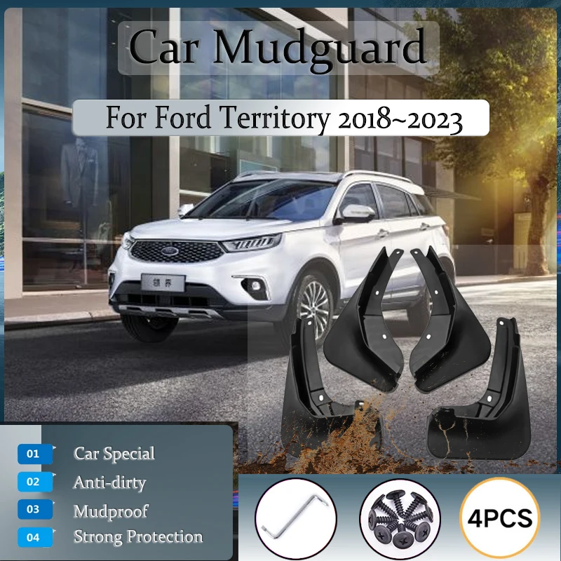 Car Mudguards For Ford Territory CX743 2018 2019 2020 2021 2022 2023 Antifreeze Fenders Splash Guards Blcak Mudflaps Accessories