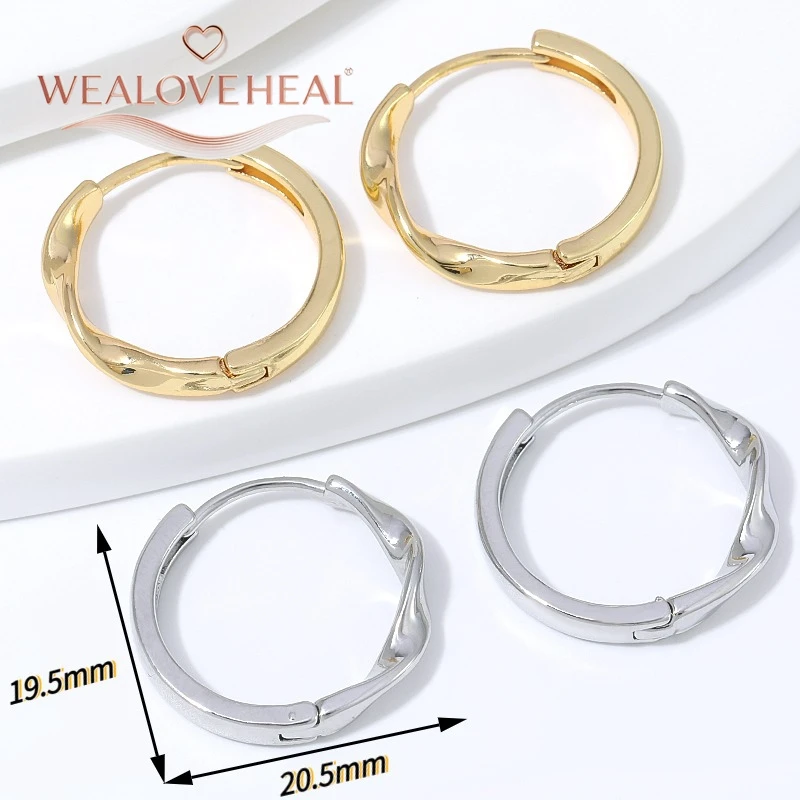 18K vergoldete Messing-Mobius-Creolen, geometrische Twist-Huggie-Ohrringe für Damen, Instagram-Stil, Alltagsschmuck, Party-Schmuck, Geschenk – Detail 17