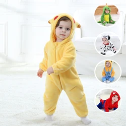 Baby Clothes Romper Infant Boy Girl Bodysuit Kigurumis Hooded Jumpsuits Winter Flannel Overall Soft Costume Outfits