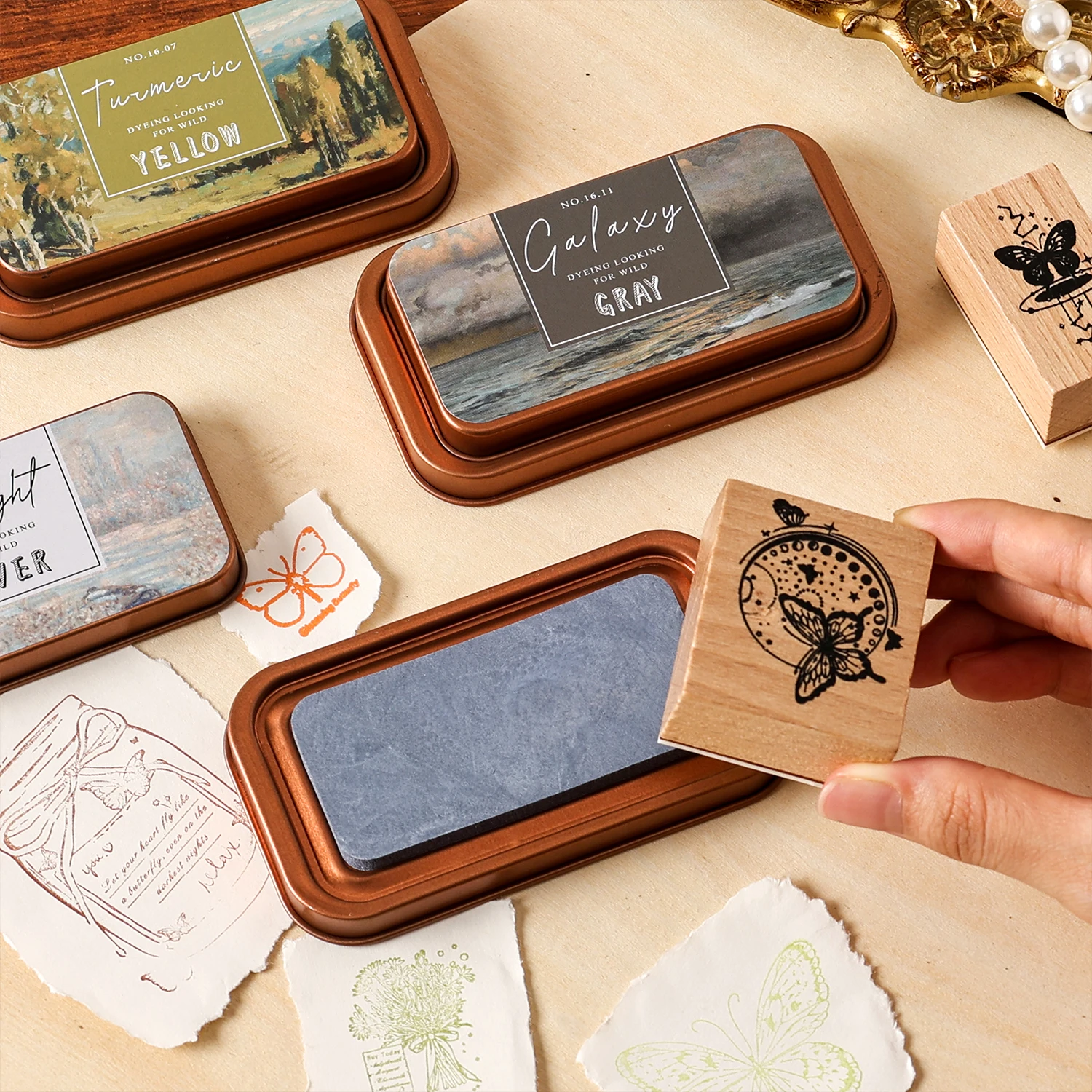 12 لون لطيف ختم الحبر النفط القائمة الحرف Stamps الأحبار ل المطاط Stamps النسيج سجل القصاصات الزفاف ديكور بصمة ختم