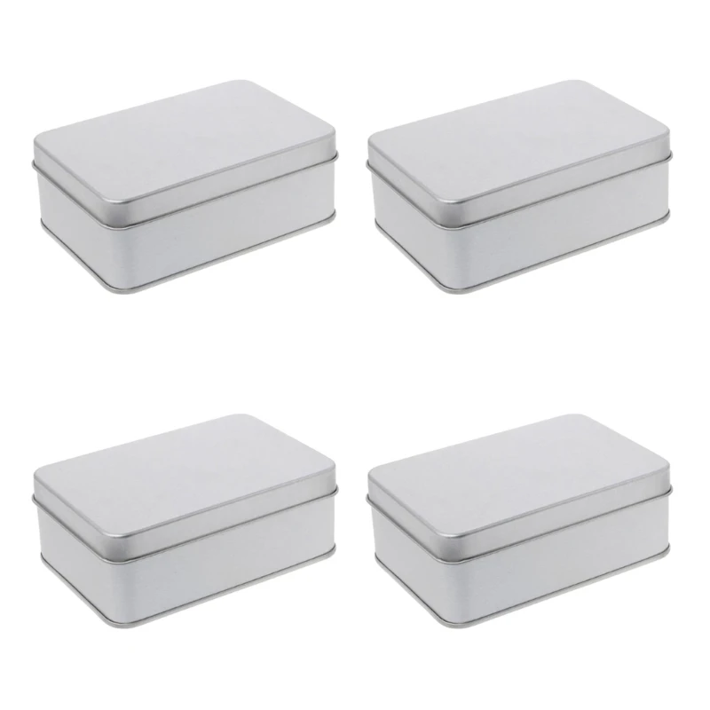 

M17D Small Tin Boxes Small Elegant Tin Rectangular Jewelry Coin Container