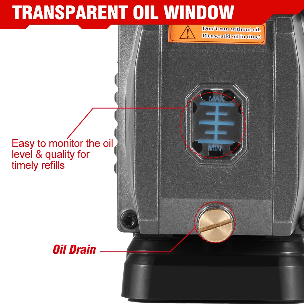 Pompa per vuoto di refrigerazione senza spazzole 1/2HP 7CFM 5PA Pompa per vuoto senza fili Aria condizionata per uso domestico per batteria Makita