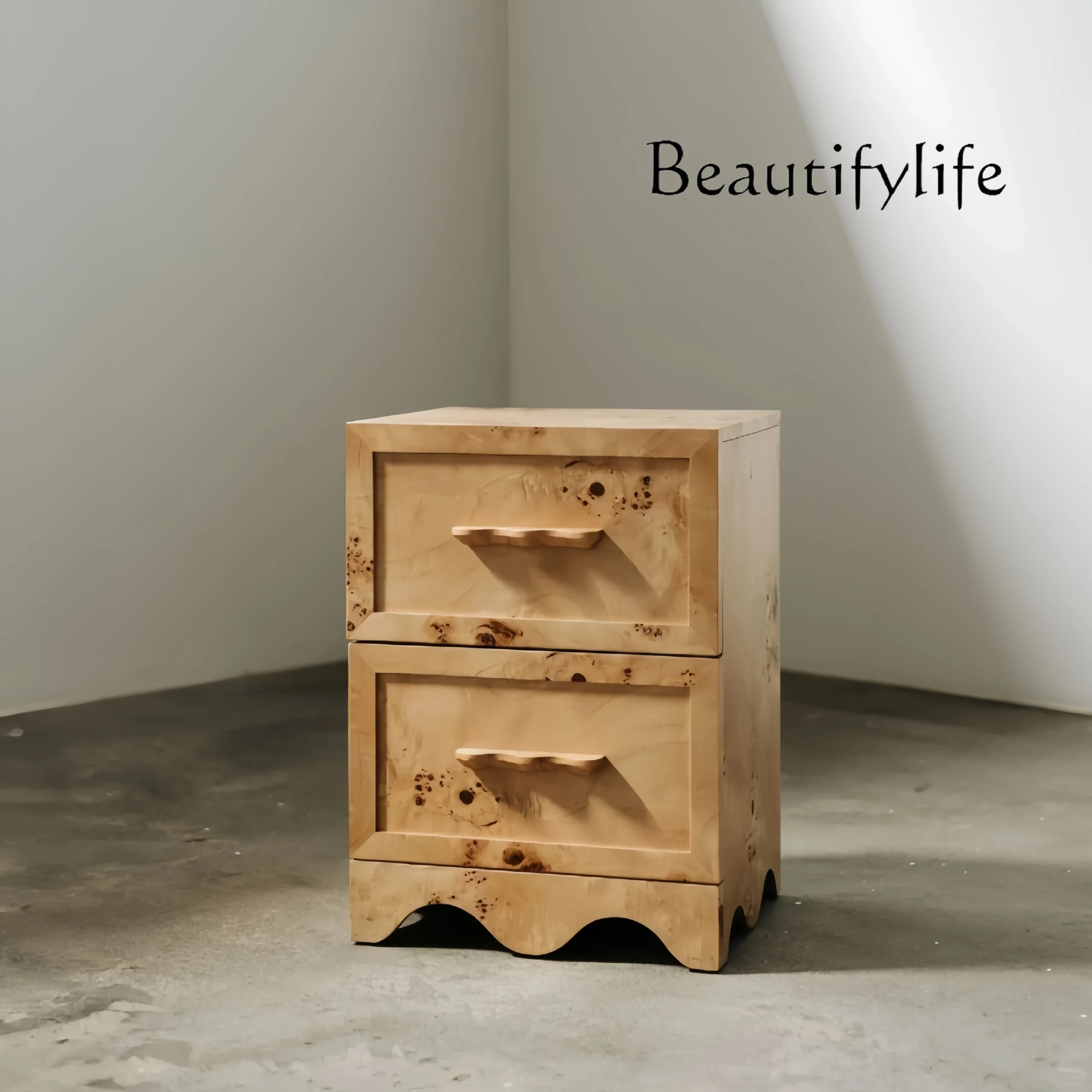 X40 Medieval Style Tree Tumor Skin Bedside Table French Retro Style Storage Light Luxury Bedroom Home Designer Storage