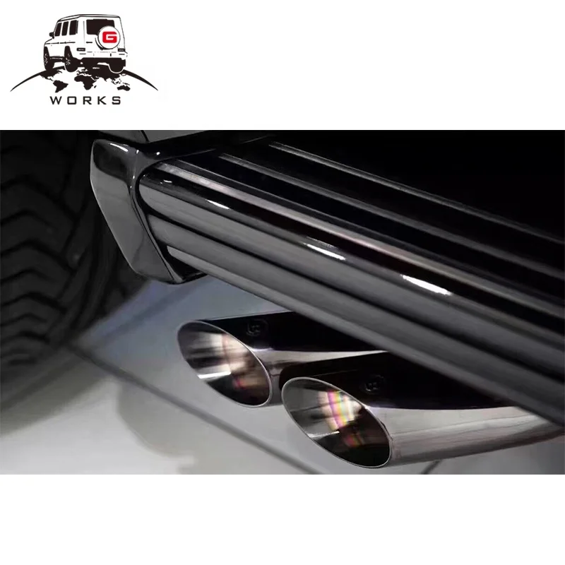 

STLFG Class W463 G63 G65 Car Exhaust Tips Electroplating -balck 1990~2019year W463 G63 G65 G500 4tips Exhaust System with B logo