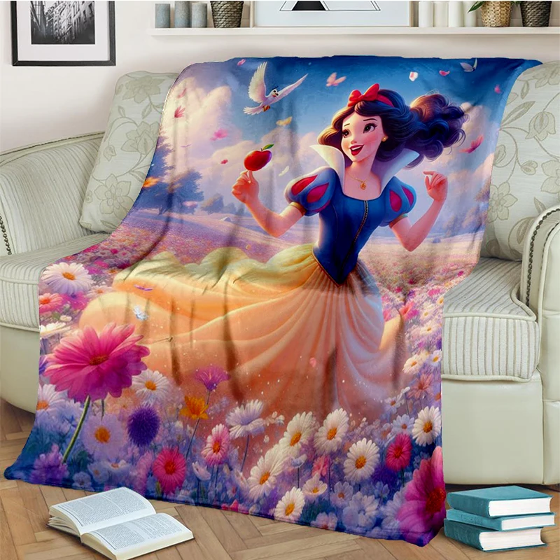 2025 New Snow White Cartoon Girl Disney Soft Flannel Blanket,Throw Blanket Comfortable Blanket for Beds Sofa Home Bedroom Kid