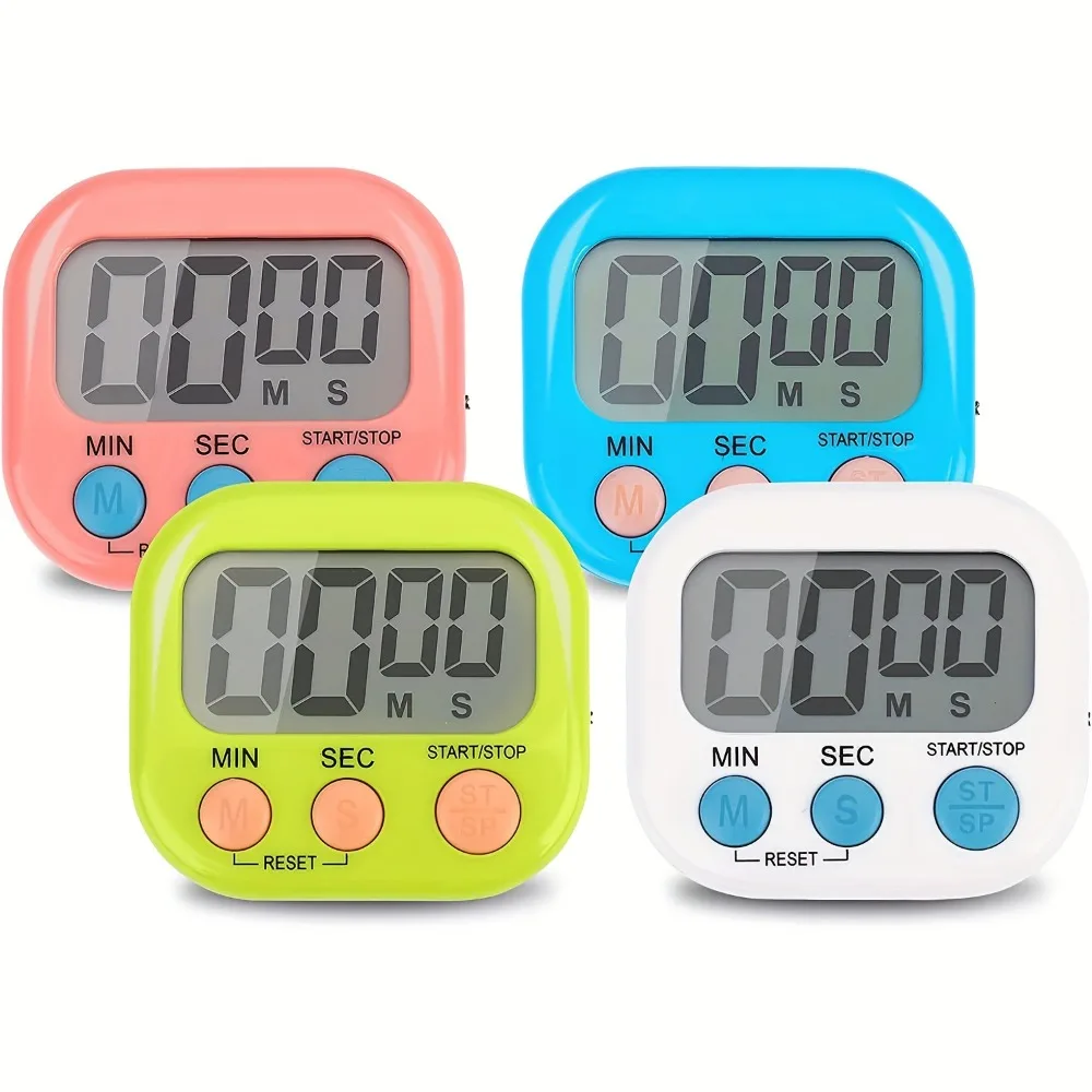 Multi-Function Electronic Timer, Big LCD Display The Loud/Silent Switch Countdown Timer, In Break Time, Cooking, Gym, Meeting