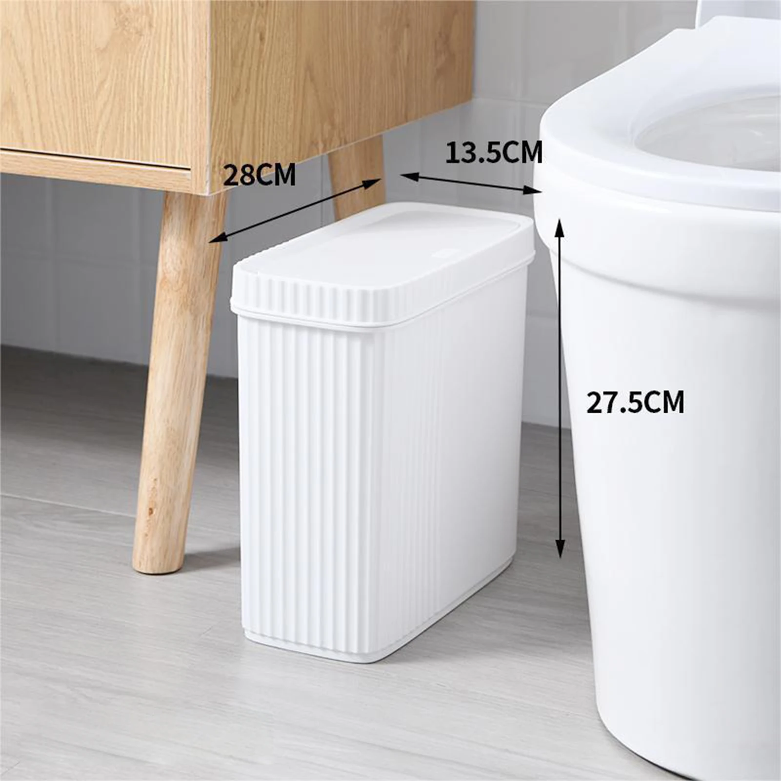 Clean Workspace Storage Box Desk Lidded Waste Baskets for Dorms Classrooms KTV Living Room