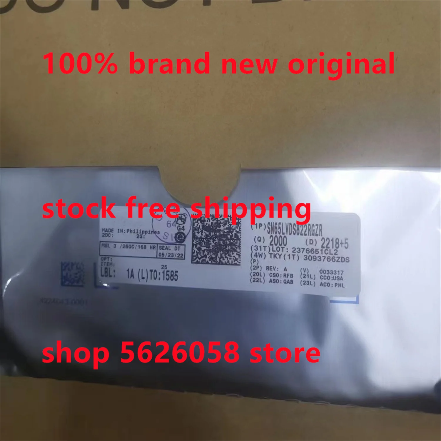 

SN65LVDS822RGZR QFN-48-EP(7x7) 100% New Original 5PCS-200PCS/LOT STOCK freeshipping