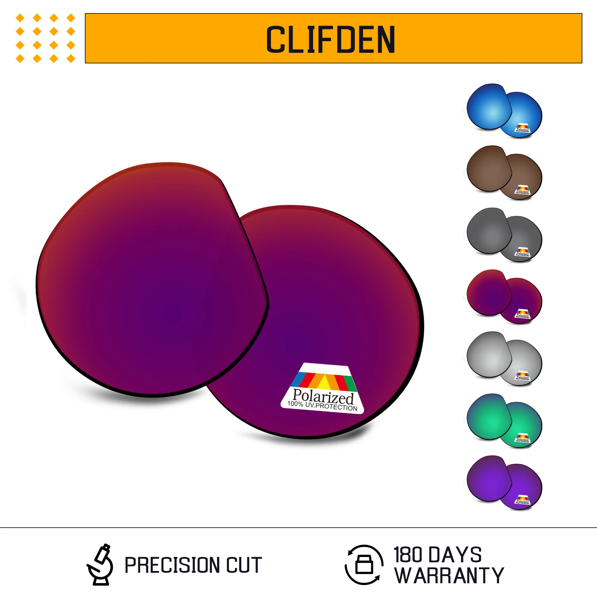 Lentes de repuesto polarizadas Rarayvix con protección UV400 para gafas de sol Oakley Clifden OO9440-56mm