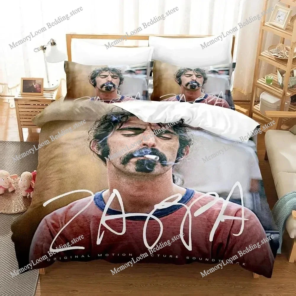 

3D Print Frank Zappa Singer Bedding Set Duvet Cover Bed Set Quilt Cover Pillowcase Comforter king Queen Size Boys Adult Bedding