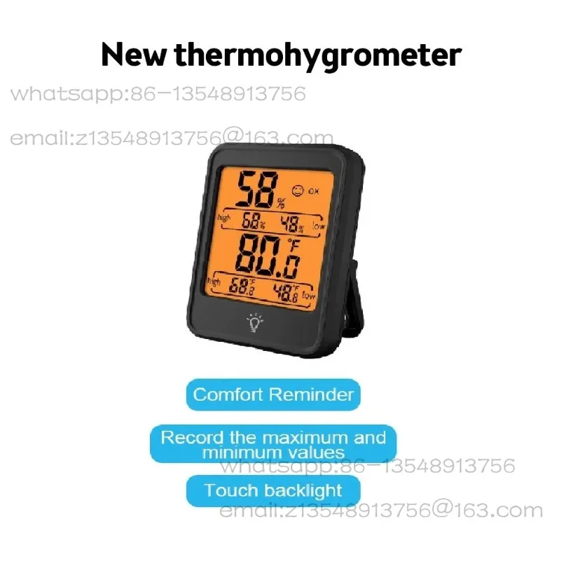 New Digital Indoor Thermometer Hygrometer English 🥰 Version Neutral Unbranded Desktop Temperature Humidity Monitor Backlit