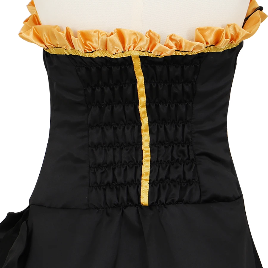 HOLRAN Women Lucy Heartfilia Default Uniform Cosplay Costume Party Black Dress