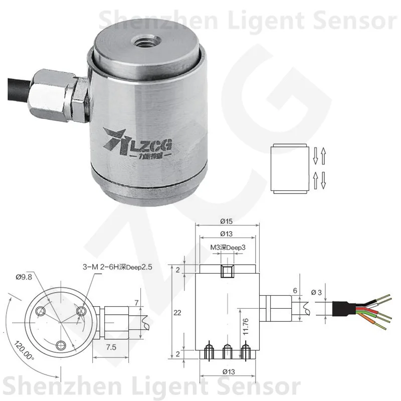 在庫あり LF-605C 工業用計量力測定コラムセンサー 高精度ステンレス製ロードセル 0-50kg