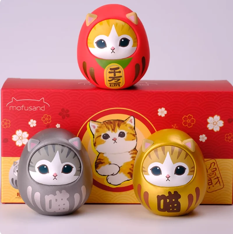 Mofusand Lucky Cat Action Figure Cute Bedroom Decoration Kawai Anime Figure Kid Toys Girls Surprise Surprise Gifts Souvenir