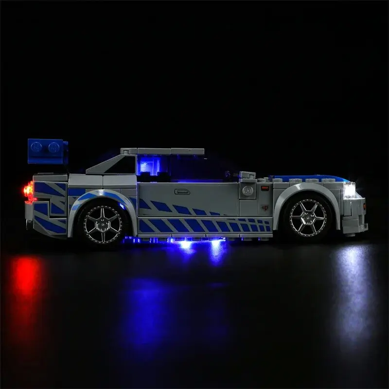 DIY LED Light Kit For LEGO 76917 Speed Champions Skyline GT-R Car (Only LED Light,Without Blocks Model)