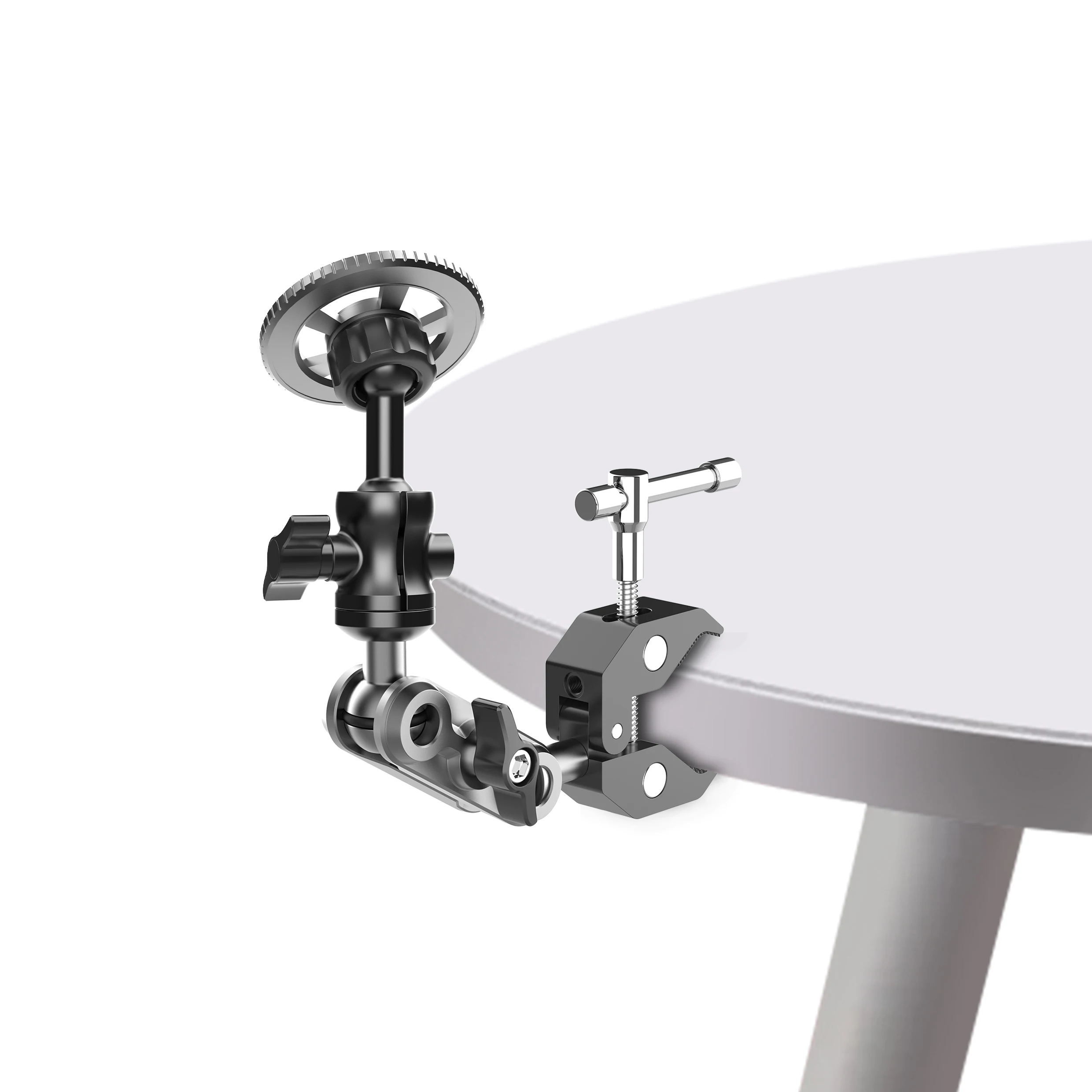 Ganzmetall-Magnet-Telefonhalter für Laufband/Spin-Fahrrad/Kinderwagen/Rollstuhl/Golfwagen/Polen/Musikständer/stationäres Fahrrad/Lenker – Detail 7