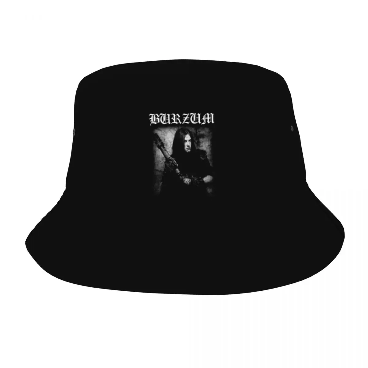 Trendy Burzum Flag Bucket Hat Girl UV Protection Outdoor Fishing Fisherman Hat Sun Hat