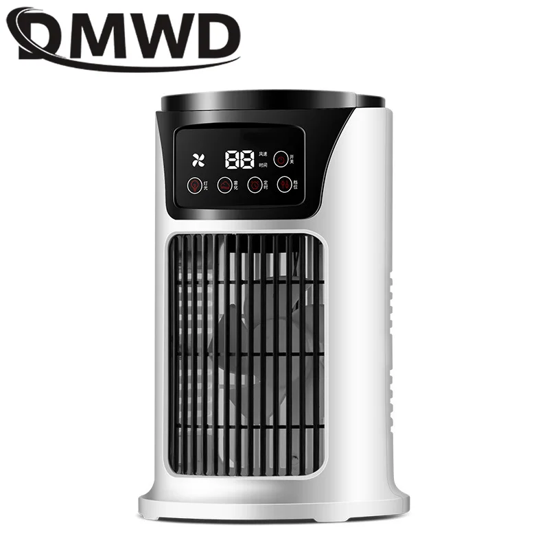 DMWD USB Air Conditioner Fan Portable Mini Electric Fans Summer Humidifier Water Cooling Cooler For Home Office Conditioning Fan