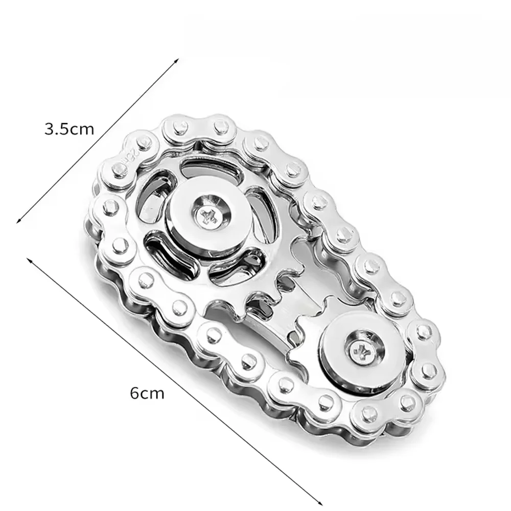 Fidget Spinner in metallo Giocattolo da scrivania per ufficio Ingranaggi antistress Spinner a mano per adulti Decorazione da scrivania Decorazioni per la casa Allevia lo stress rilassarsi