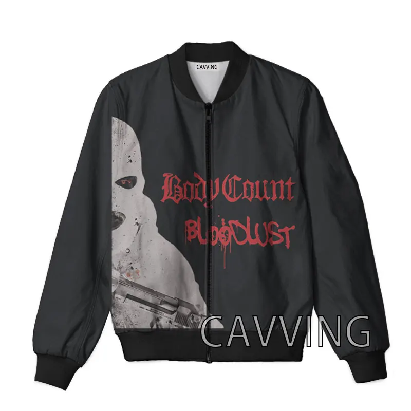 CAVVING 3D Printed   BODY COUNT METAL  Zipper Bomber Jackets Men Overcoat Mens Coat Zip Up Jackets for Women/Men