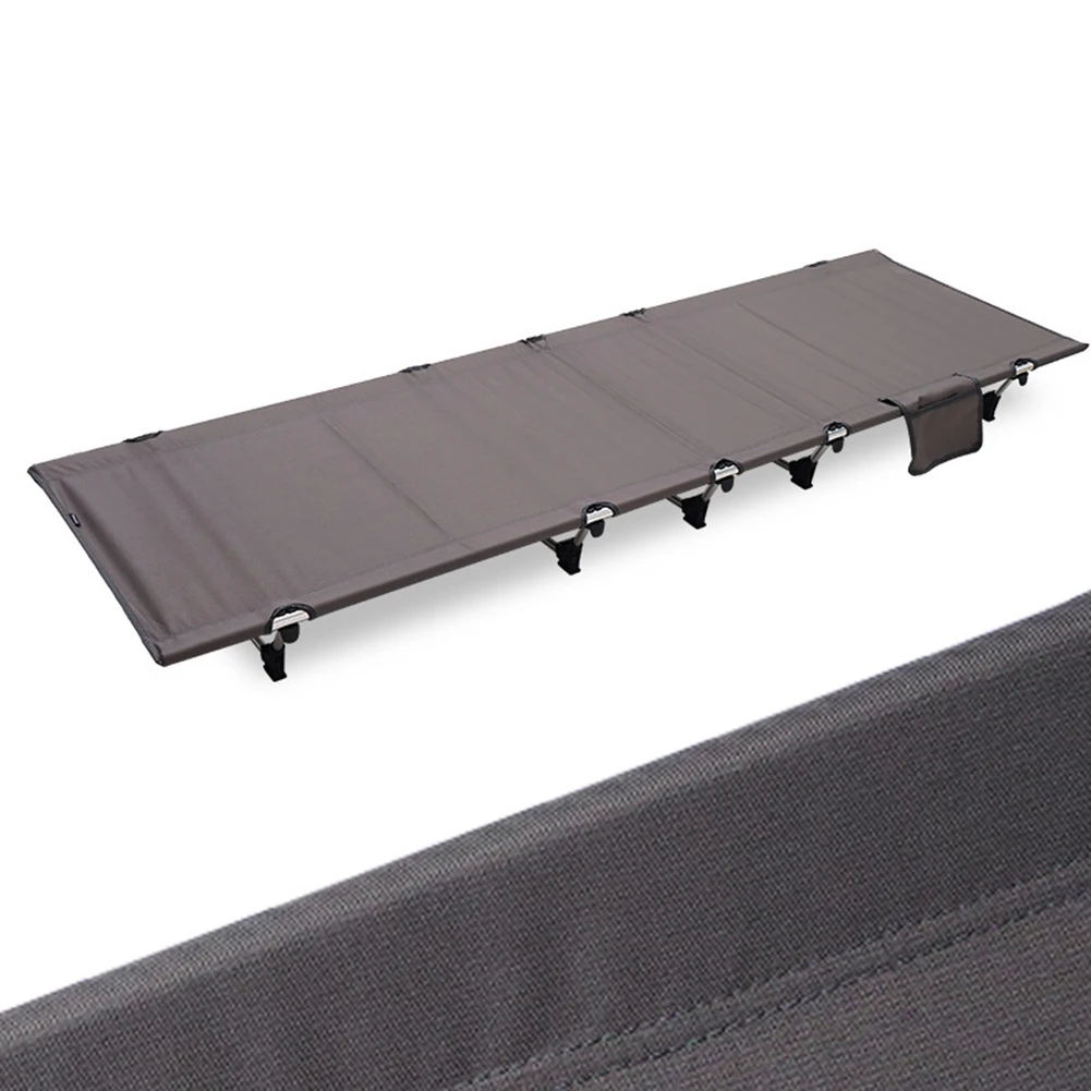 

Outdoor Folding Bed Foldable Camping Cot 7075 Aluminum Alloy Anti-slip Feet Foldable Lightweight Single Person