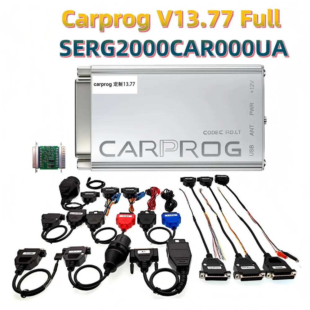 Carprog 13.77 Full Set Auto ECU Programmer Car Diagnostic Tool with All Adapters for Car Key Programming Immobilizer Repair