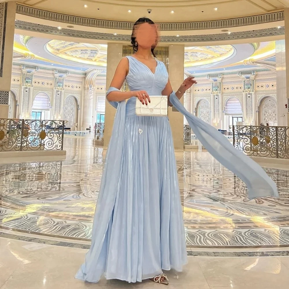 

Chiffon Formal Women Long Bespoke Occasion Gown Evening Dresses Pastrol Unisex Jersey Retro Dubai Saudi Arabic Prom Customized