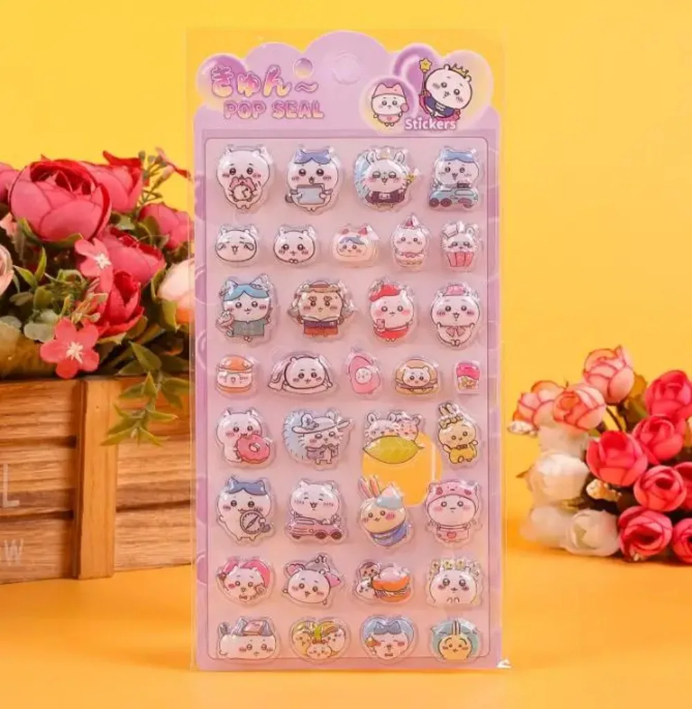 Cute Cartoon jiyi Giey Kawa Stickers 3D Relief Stickers Kawaii Bubble Stickers Hand Account Decoration Notebook Stickers view 5