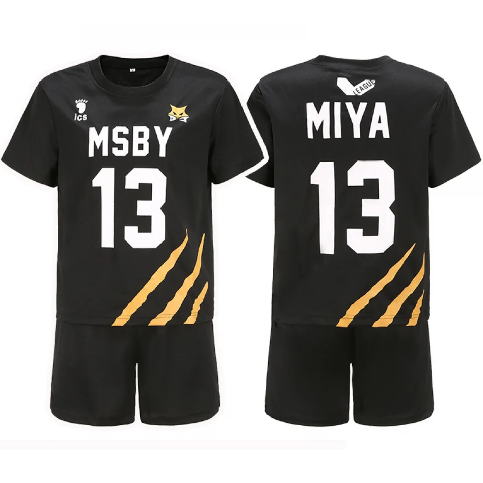 Anime Miya Atsumu Cosplay Jersey Msby Black Jackal Cosplay T-Shirt