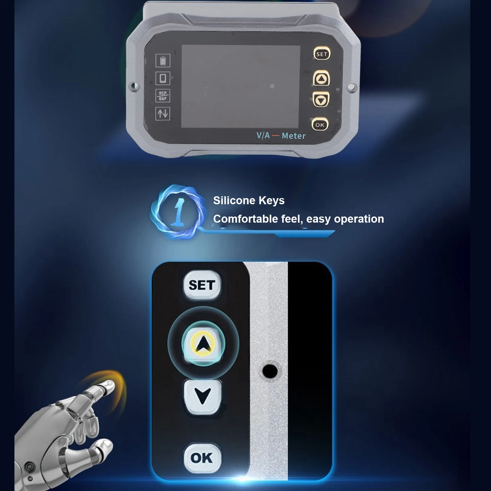 

100A Smart Battery Monitor with Shunt Color Screen RV Coulombmeter Voltage Current Power Capacity Meter RV Smart Battery Monitor
